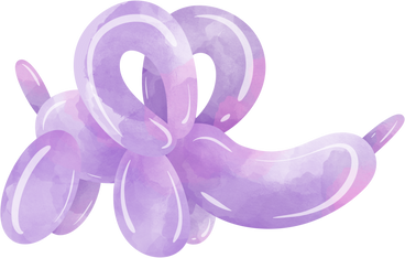 Cartoon illustration, animal balloons